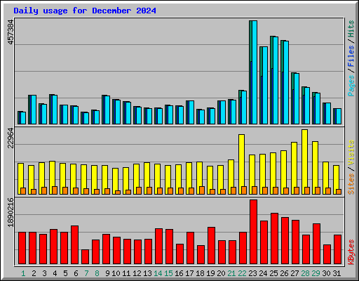Daily usage for December 2024