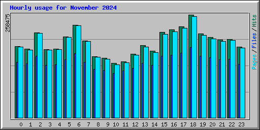 Hourly usage for November 2024