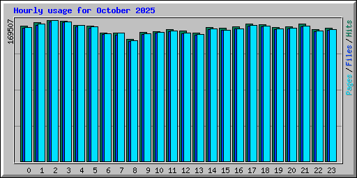 Hourly usage for October 2025