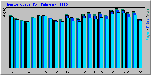 Hourly usage for February 2023