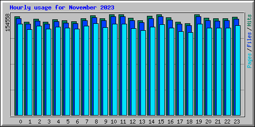 Hourly usage for November 2023