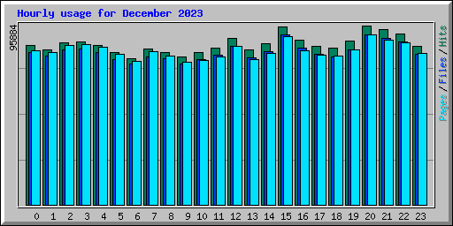 Hourly usage for December 2023