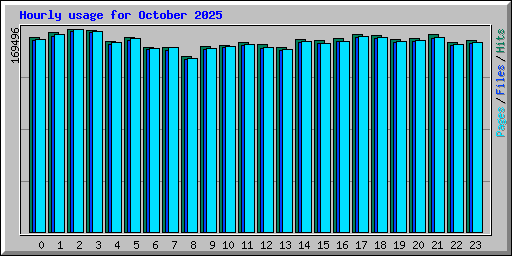 Hourly usage for October 2025