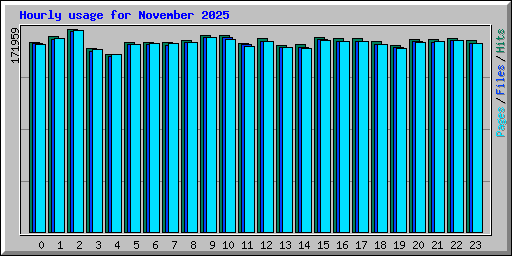 Hourly usage for November 2025