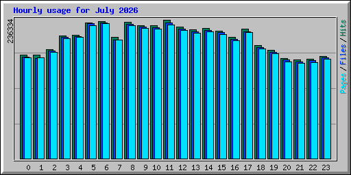 Hourly usage for July 2026